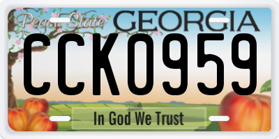 GA license plate CCK0959