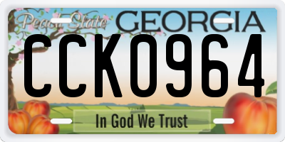 GA license plate CCK0964
