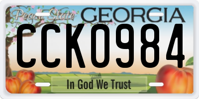 GA license plate CCK0984
