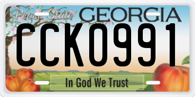 GA license plate CCK0991