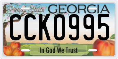 GA license plate CCK0995