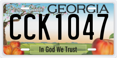 GA license plate CCK1047