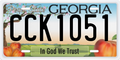 GA license plate CCK1051