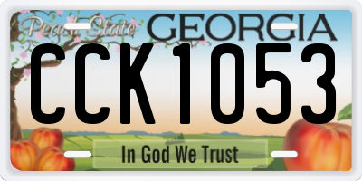 GA license plate CCK1053