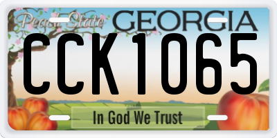 GA license plate CCK1065