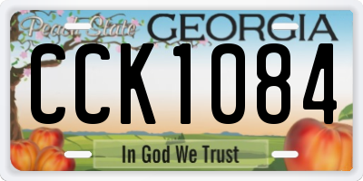 GA license plate CCK1084