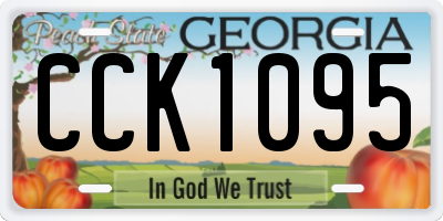 GA license plate CCK1095