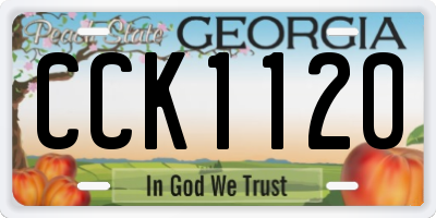 GA license plate CCK1120