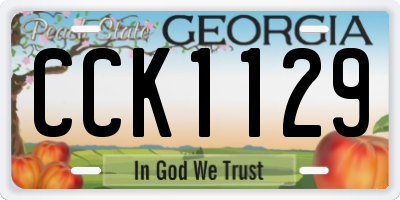 GA license plate CCK1129