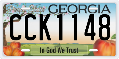 GA license plate CCK1148
