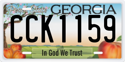 GA license plate CCK1159