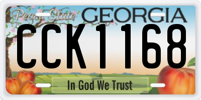 GA license plate CCK1168