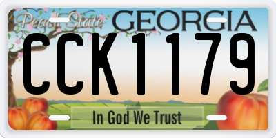 GA license plate CCK1179