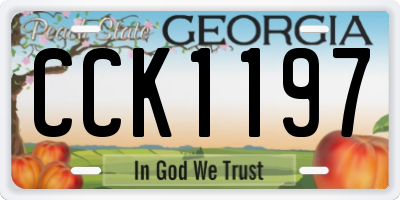 GA license plate CCK1197