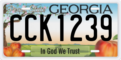 GA license plate CCK1239