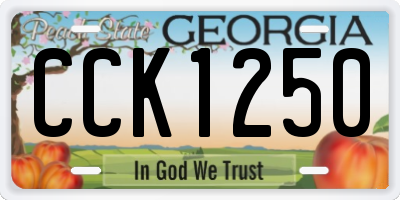 GA license plate CCK1250
