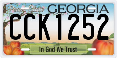 GA license plate CCK1252