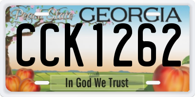GA license plate CCK1262