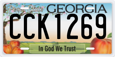GA license plate CCK1269