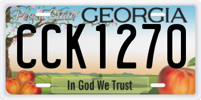 GA license plate CCK1270