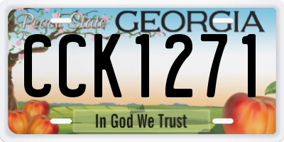 GA license plate CCK1271