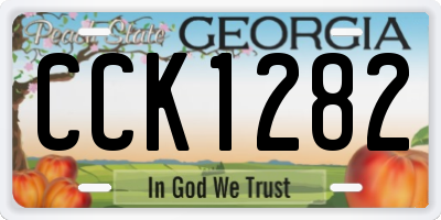GA license plate CCK1282