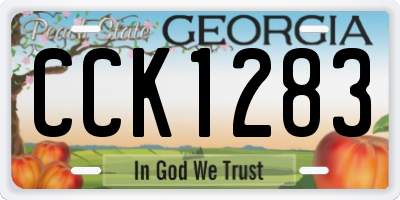 GA license plate CCK1283
