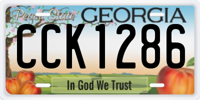 GA license plate CCK1286