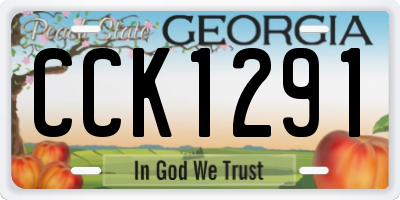 GA license plate CCK1291