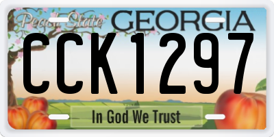 GA license plate CCK1297