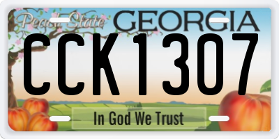 GA license plate CCK1307