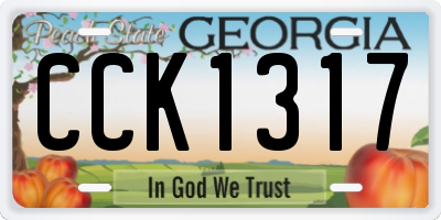 GA license plate CCK1317