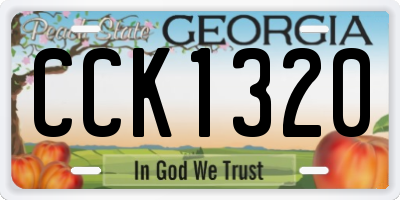 GA license plate CCK1320