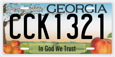 GA license plate CCK1321