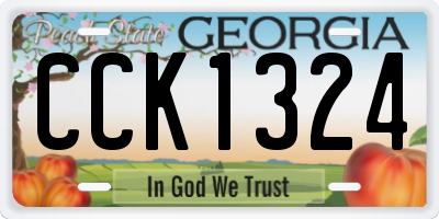 GA license plate CCK1324