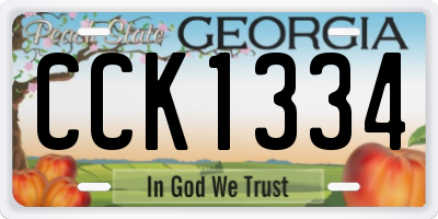 GA license plate CCK1334