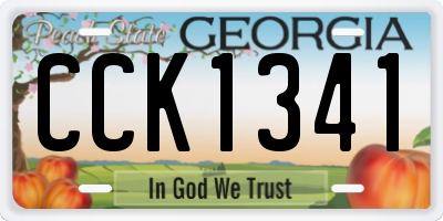 GA license plate CCK1341