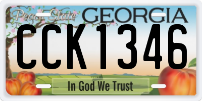 GA license plate CCK1346