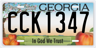 GA license plate CCK1347