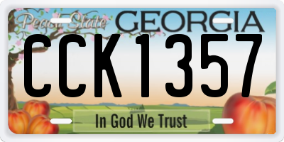GA license plate CCK1357