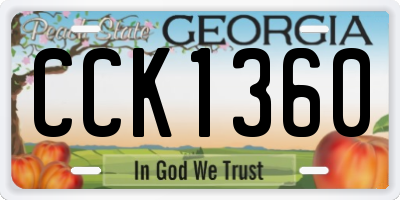 GA license plate CCK1360