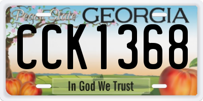 GA license plate CCK1368