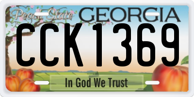 GA license plate CCK1369