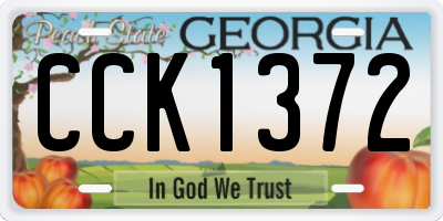 GA license plate CCK1372