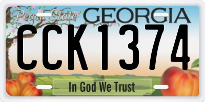 GA license plate CCK1374