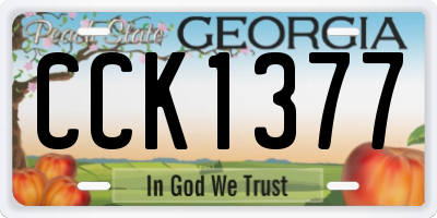 GA license plate CCK1377