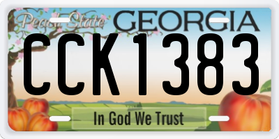 GA license plate CCK1383