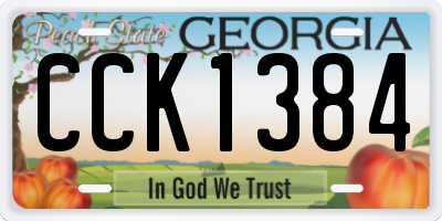 GA license plate CCK1384