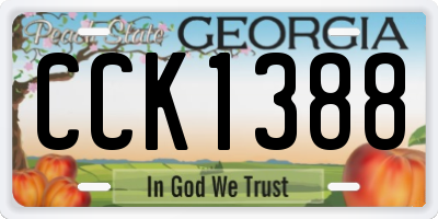 GA license plate CCK1388