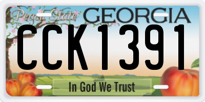 GA license plate CCK1391